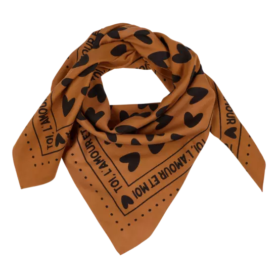 Foulard marron et noir grand format atelier wagram