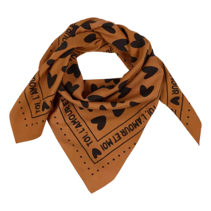 Foulard marron et noir grand format atelier wagram