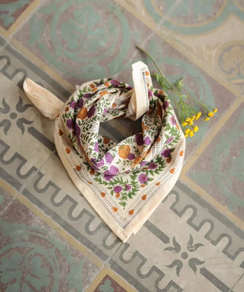 Foulard petit format ellis violette bellemme