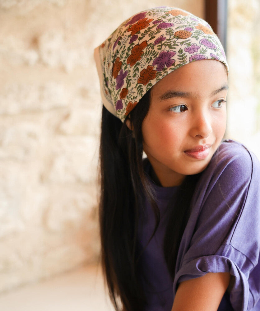 Foulard petit format ellis violette bellemme