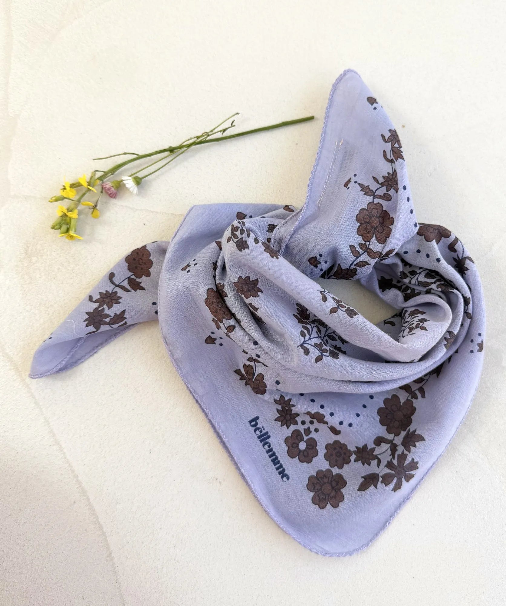 Foulard petit format ginger lavande Bellemme