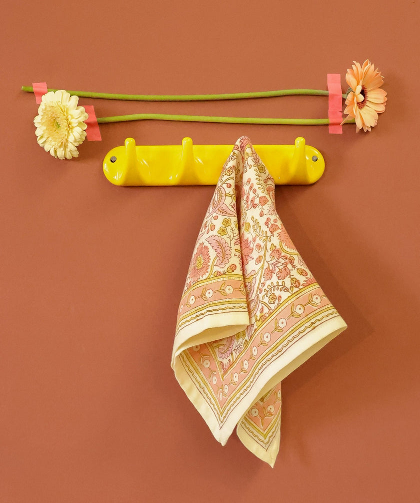 Petit foulard haydee sorbet rose pistache Bellemme