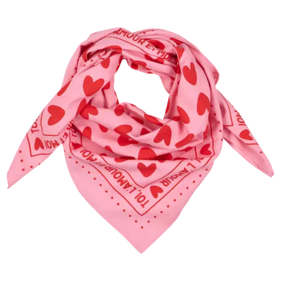 Foulard rose et rouge grand format atelier wagram