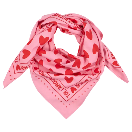 Foulard rose et rouge grand format atelier wagram