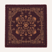 Grand foulard en laine Fudge – Bordeaux & vieux rose