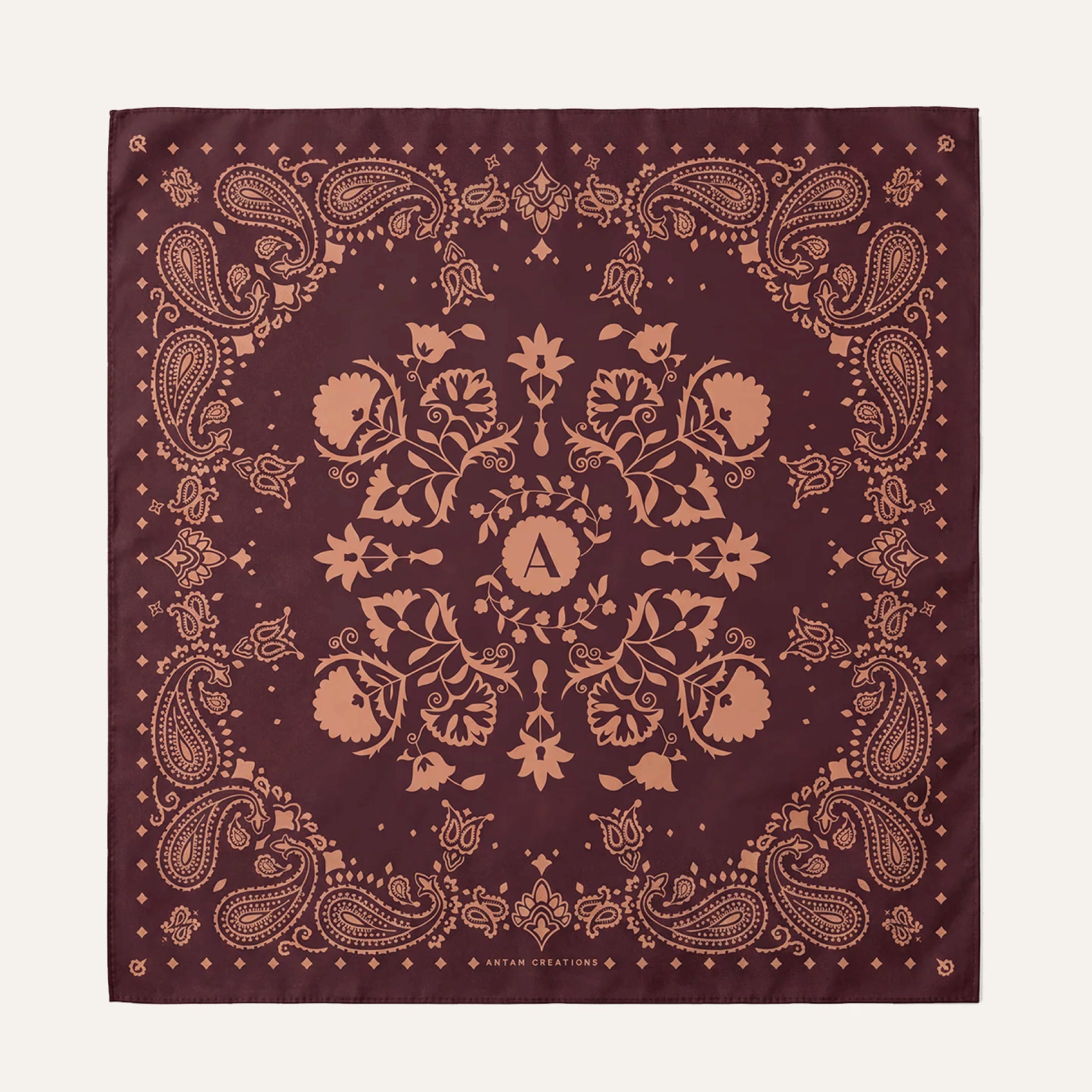 Bandana en soie Fudge – 70 × 70 cm