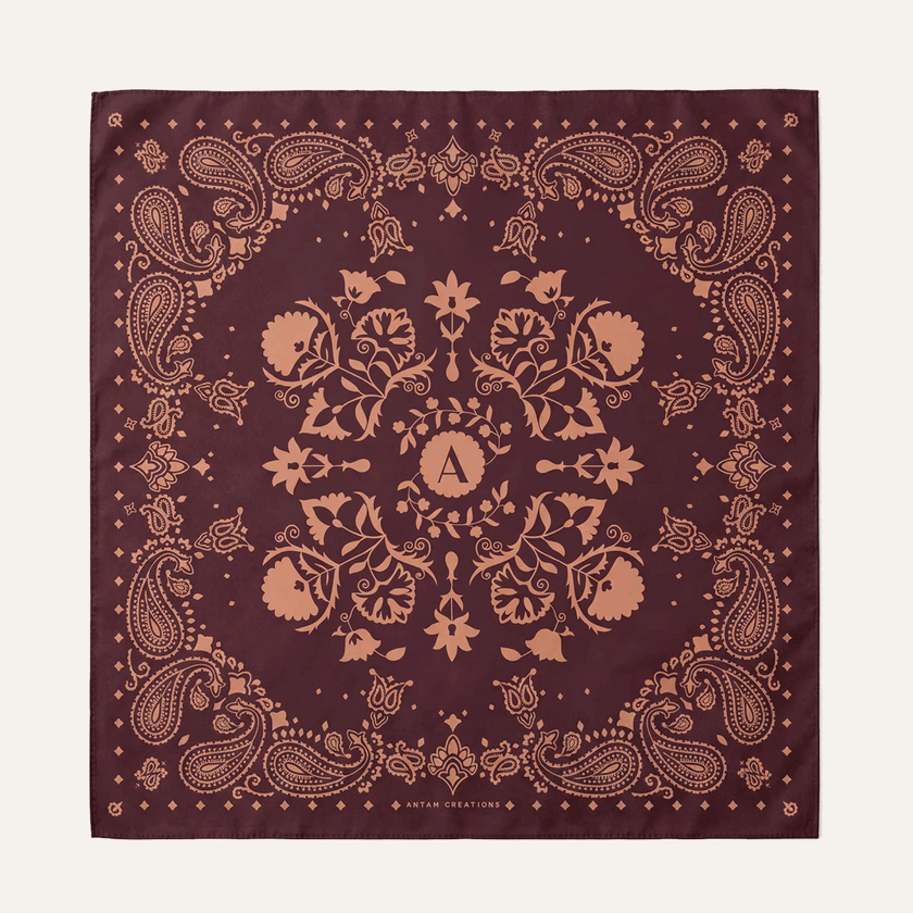 Bandana en soie Fudge – 70 × 70 cm