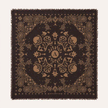Grand foulard en laine Ganache – Chocolat & beige
