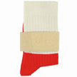 Chaussettes ESCUYER - COLOUR BLOCK - écru/rouge