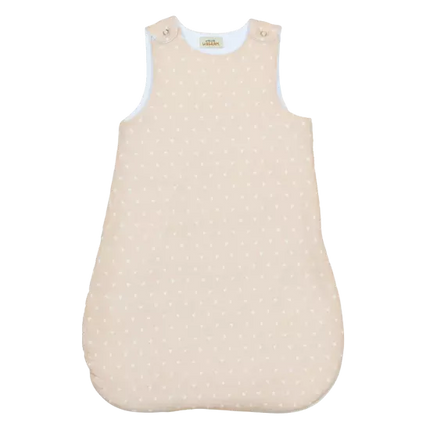 Gigoteuse en gaze de coton petits cœurs blancs fond rosé