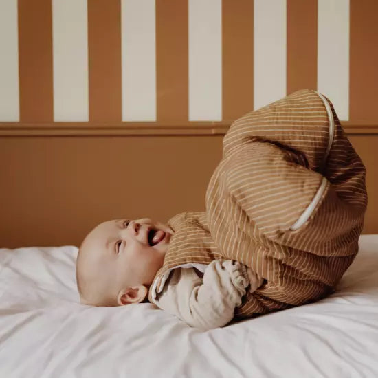 Gigoteuse en gaze de coton rayures fines