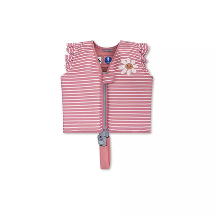 Gilet de natation marguerite rayé rose swim essentials