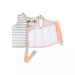 gilet de sauvetage orange et blanc
