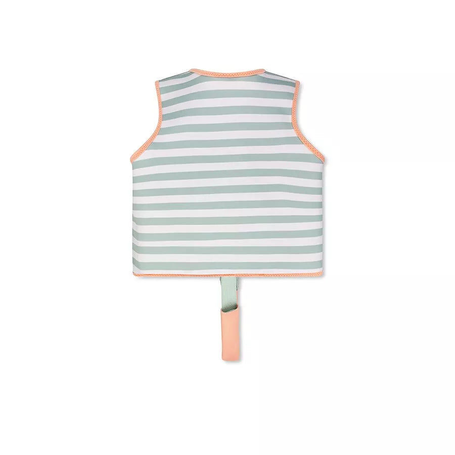 gilet de sauvetage orange et blanc