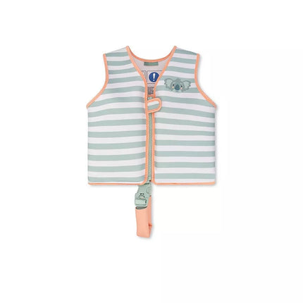 gilet de sauvetage orange et blanc
