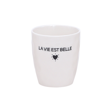 gobelet message la vie est belle