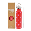 Gourde acier inoxydable rouge coeur rose 600ml atelier wagram