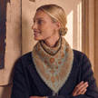 Grand foulard en laine Mordoré – 100 × 100 cm