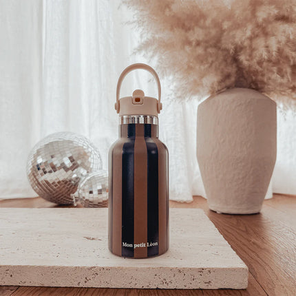 Gourde mon petit leon marron rayé noir