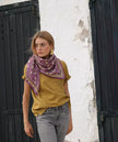 Grand foulard albertine purple Bellemme