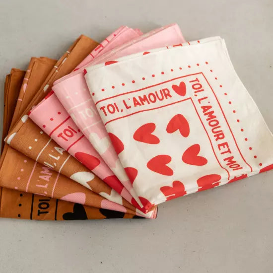Foulard grand format atelier wagram toi l'amour et moi