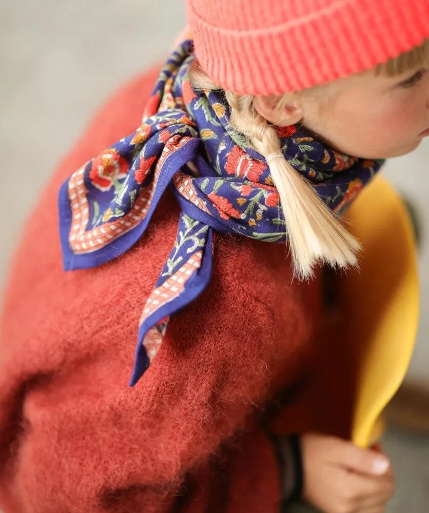 Grand foulard bellemme mina indigo