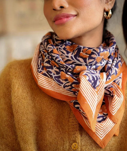 Grand foulard bellemme pia navy