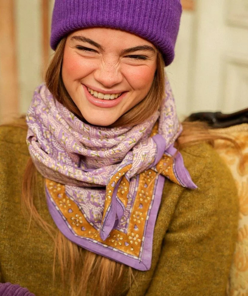 Grand foulard Bellemme Victoria Lilas 