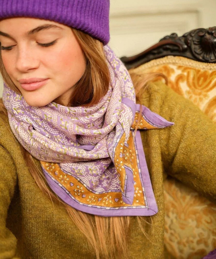 Grand foulard Bellemme Victoria Lilas 