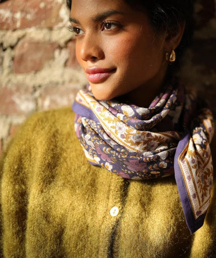 Grand foulard ellis cassis bellemme