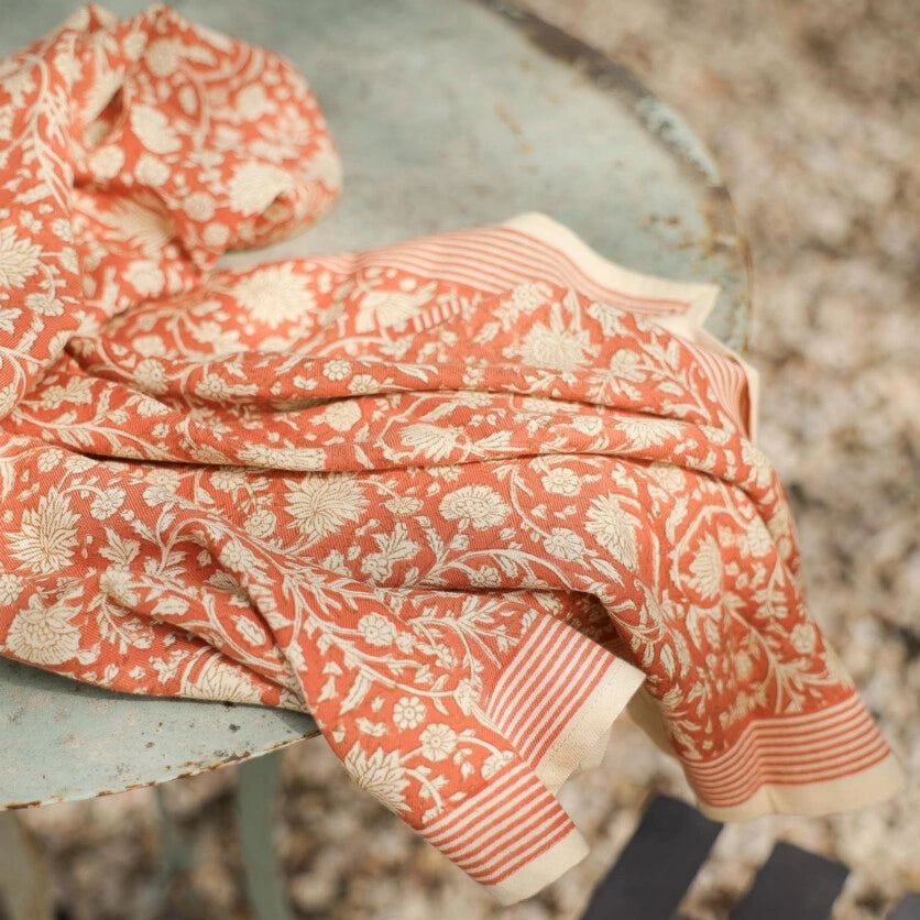grand foulard anjali orange brulee