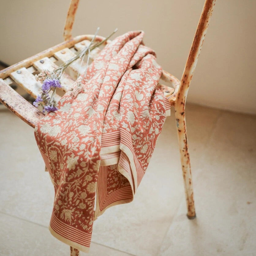 grand foulard anjali orange brulee