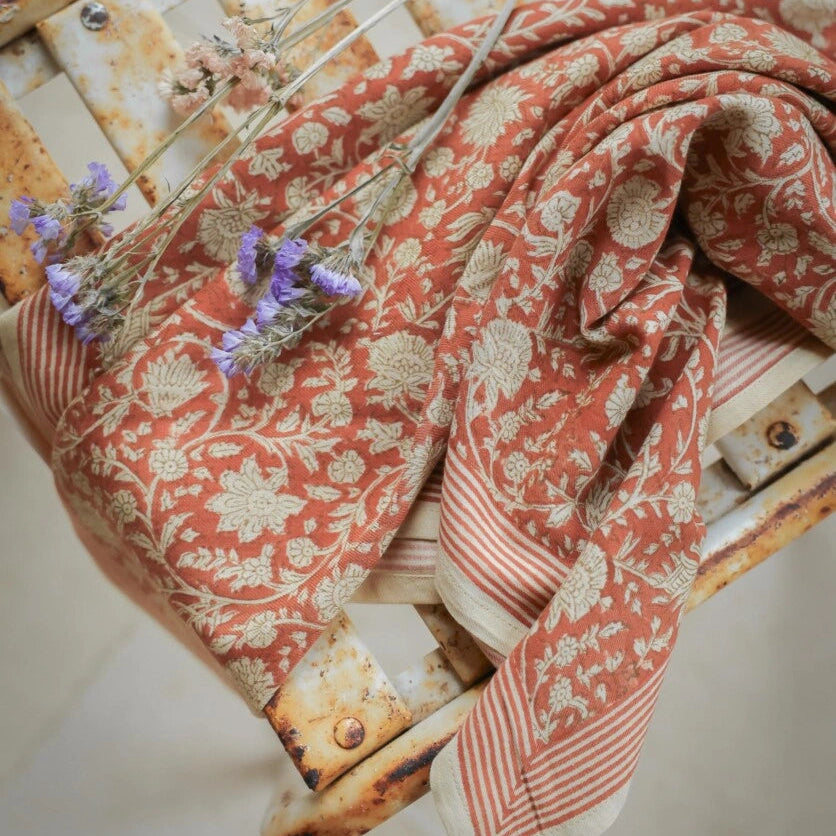 grand foulard anjali orange brulee