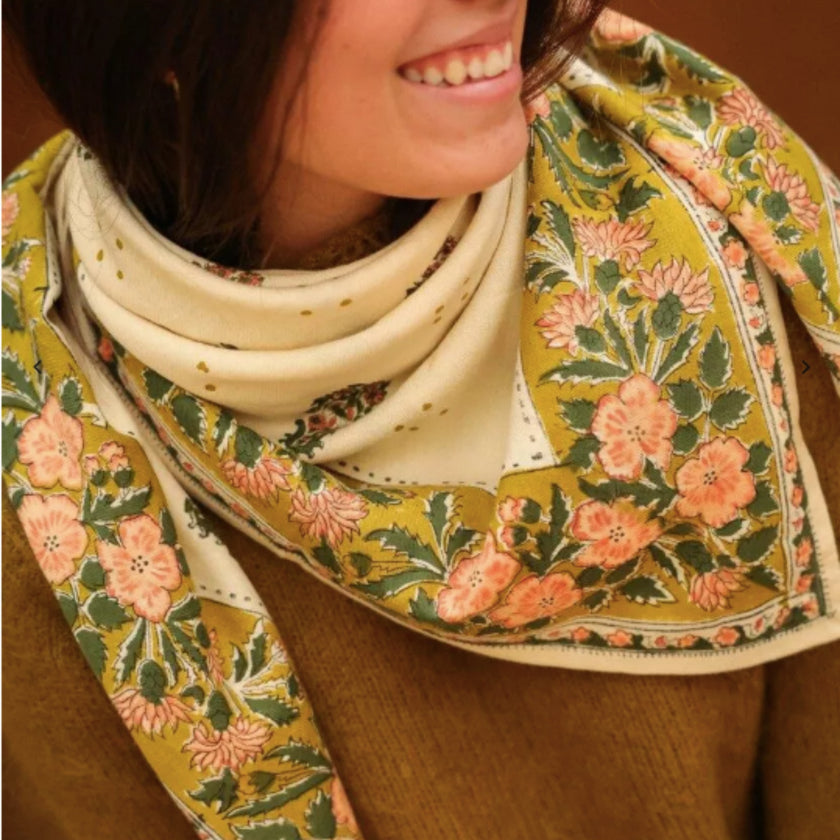 grand foulard balkan ecru 