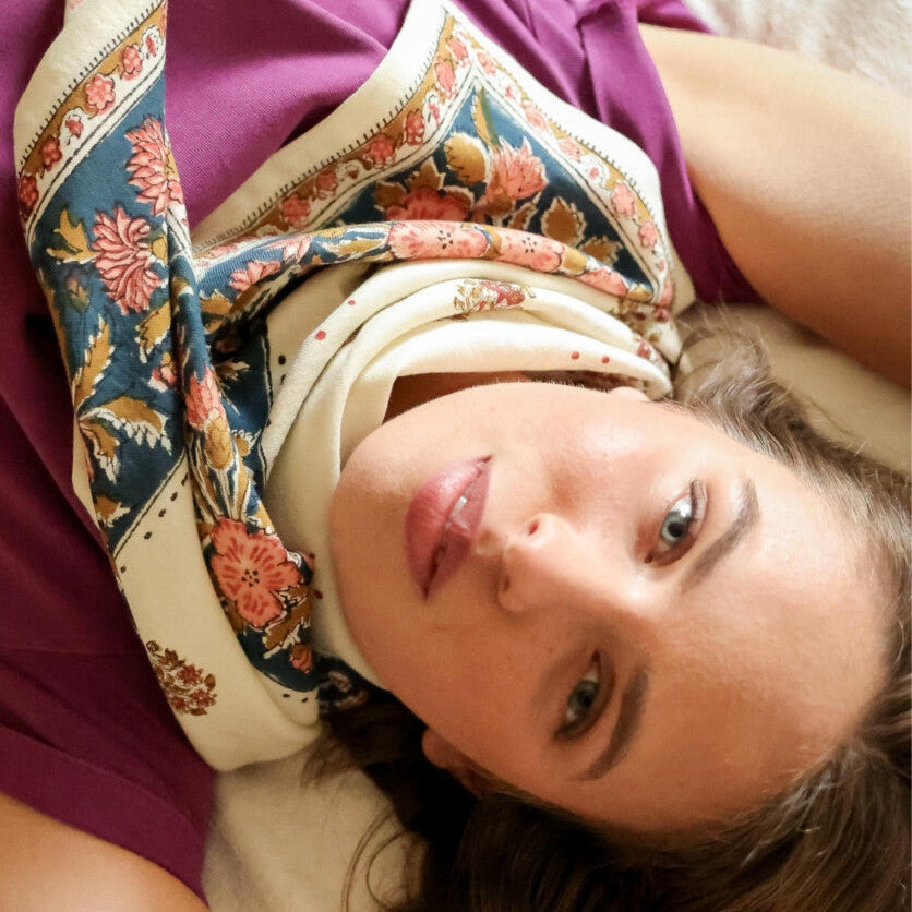 grand foulard balkan vanille