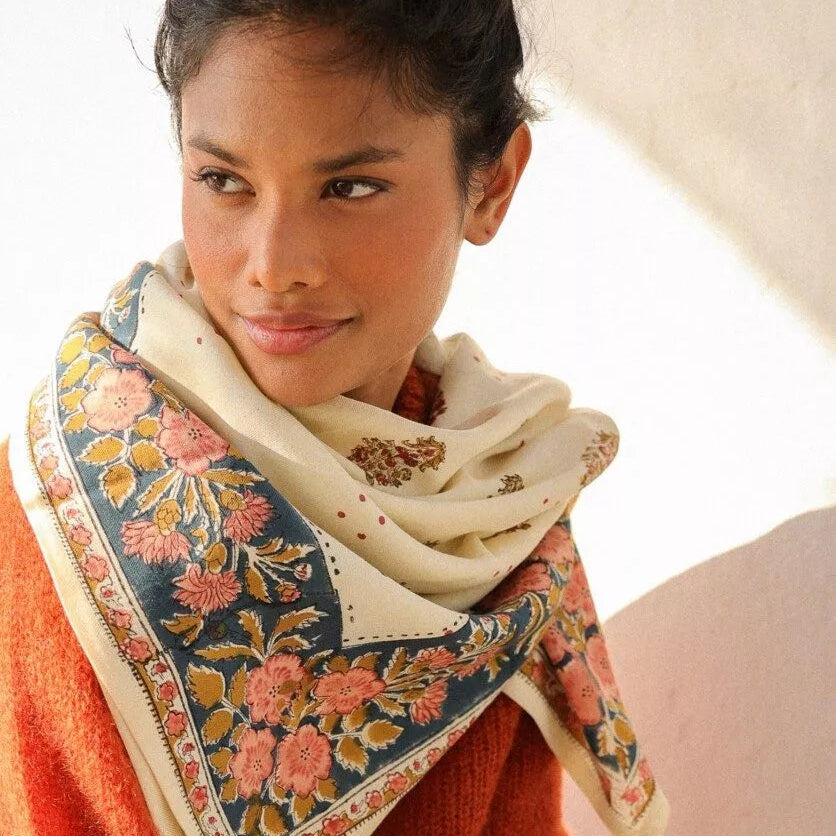 grand foulard balkan vanille