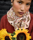 Grand foulard rose poudré