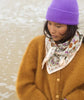Foulard violet rouge et vert