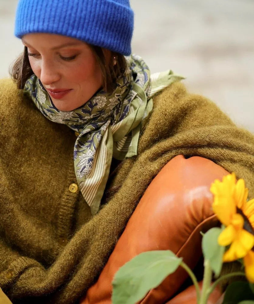 Grand foulard Harper Kaki