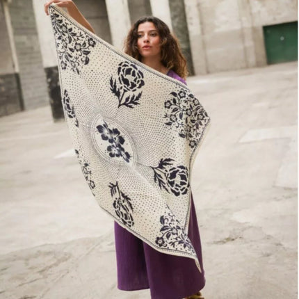 grand foulard hindi bandana ecru