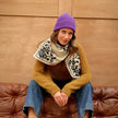 grand foulard hindi bandana ecru 