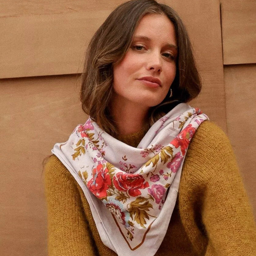 grand foulard jeanet lilas