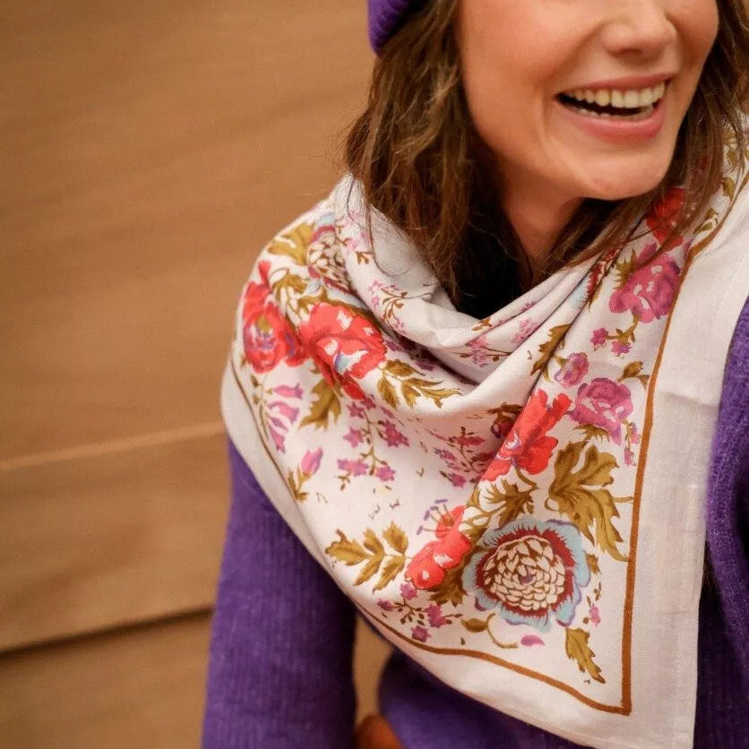 grand foulard jeanet lilas