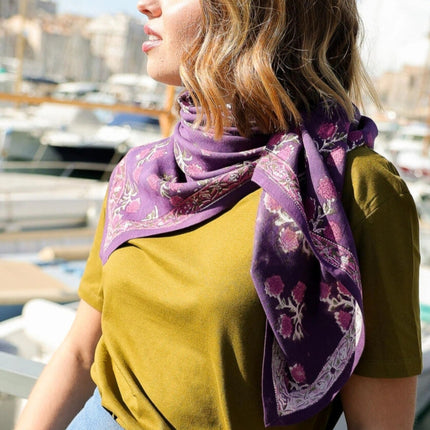 grand foulard pippa purple