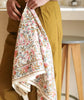 Grand foulard kaki beige rose