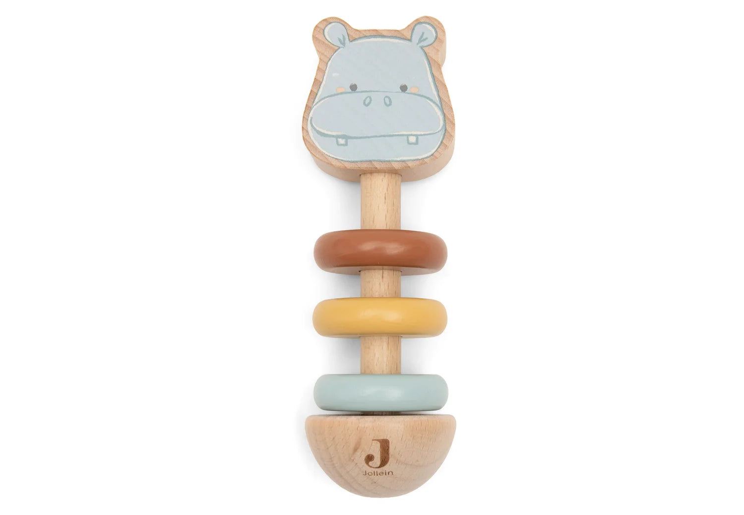 Hochet en bois hippo happy Jollein
