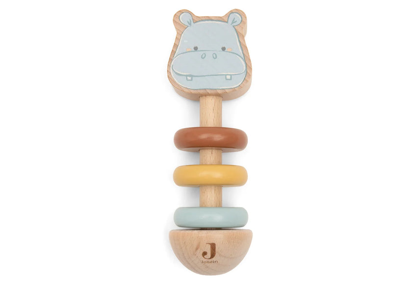 Hochet en bois hippo happy Jollein