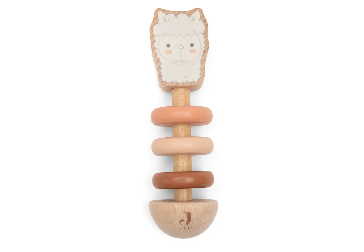 Hochet en bois alpaca Paco