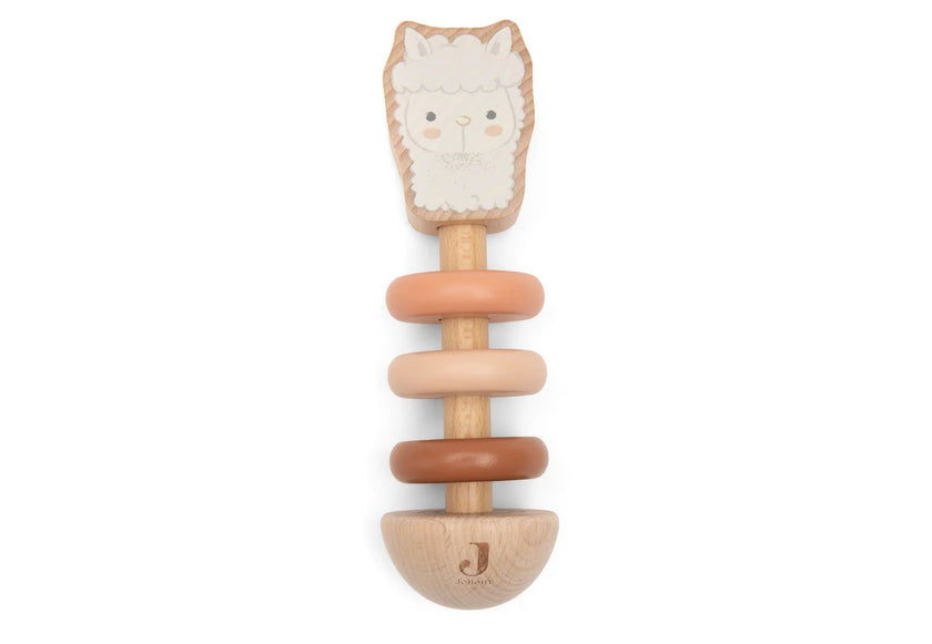 Hochet en bois alpaca Paco