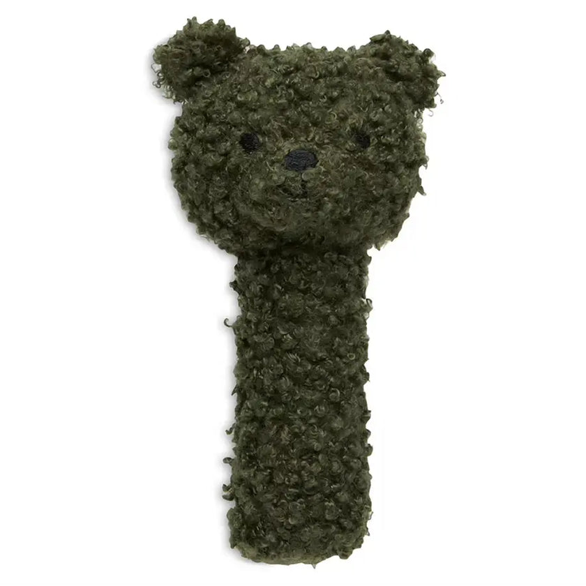 hochet teddy bear leaf green